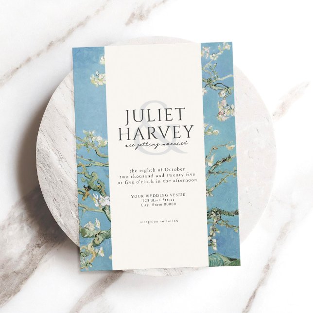 Invitation Vincent Van Gogh Almond Blossom Floral Mariage (Créateur téléchargé)
