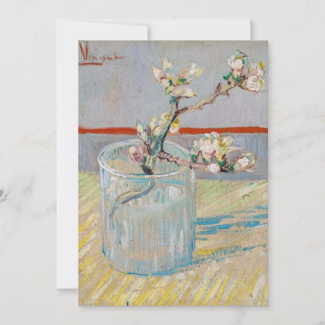Invitation Vincent van Gogh - Branche d'amandes en verre (Devant)