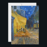 Invitation Vincent van Gogh - Café Terrasse en soirée<br><div class="desc">Café Terrasse sur la Place du Forum à la Nuit - Vincent van Gogh,  1888</div>