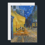 Invitation Vincent van Gogh - Café Terrasse en soirée<br><div class="desc">Café Terrasse sur la Place du Forum à la Nuit - Vincent van Gogh,  1888</div>