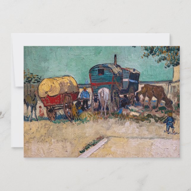 Invitation Vincent van Gogh - Caravanes, campement de gitans  (Devant)