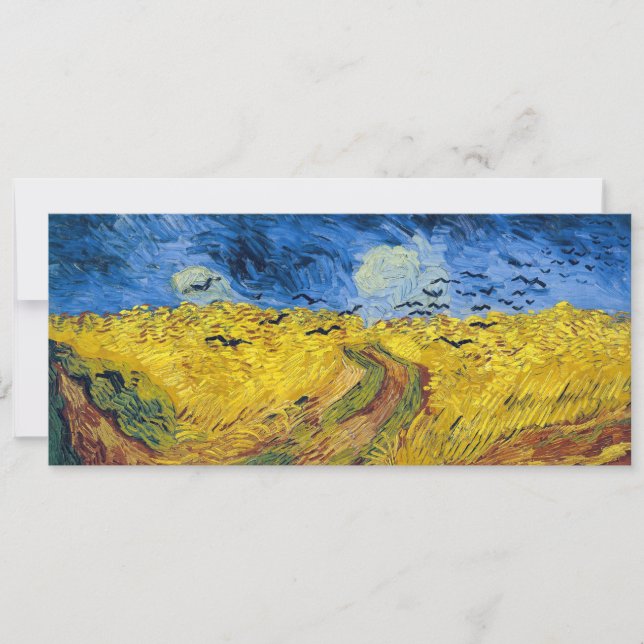Invitation Vincent van Gogh - Champ de blé aux corbeaux (Devant)
