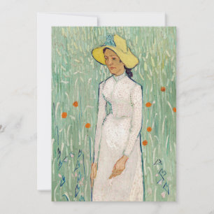 Invitation Vincent van Gogh - Fille en blanc