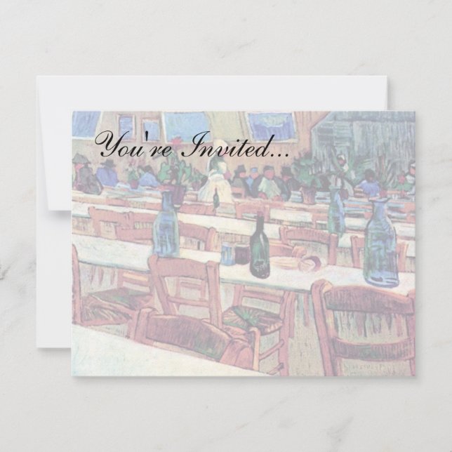 Invitation Vincent Van Gogh - Intérieur d'un restaurant (Devant)