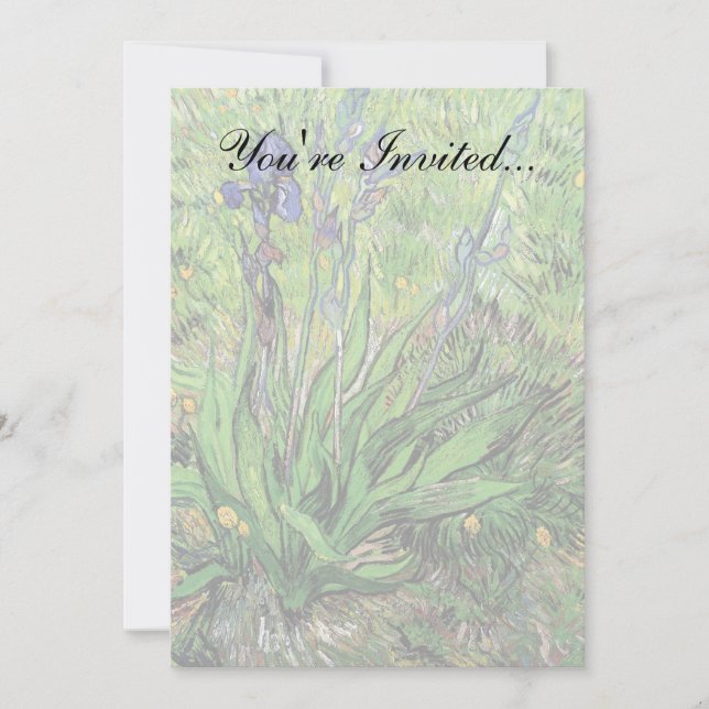 Invitation Vincent Van Gogh - Iris Nature Lover Fine Art (Devant)