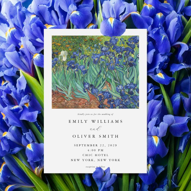 Invitation Vincent Van Gogh Irises Floral Mariage (Créateur téléchargé)