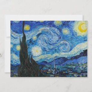 Invitation Vincent Van Gogh La Nuit étoilée