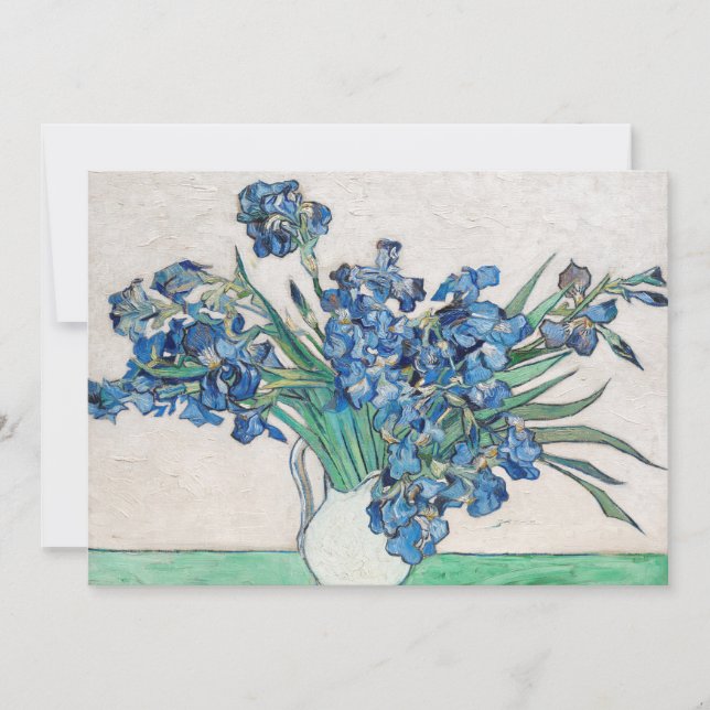 Invitation Vincent van Gogh - La Vie morte : Vase avec Irises (Devant)