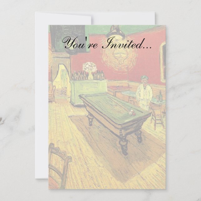 Invitation Vincent Van Gogh - Le Café de nuit Beaux-Arts (Devant)