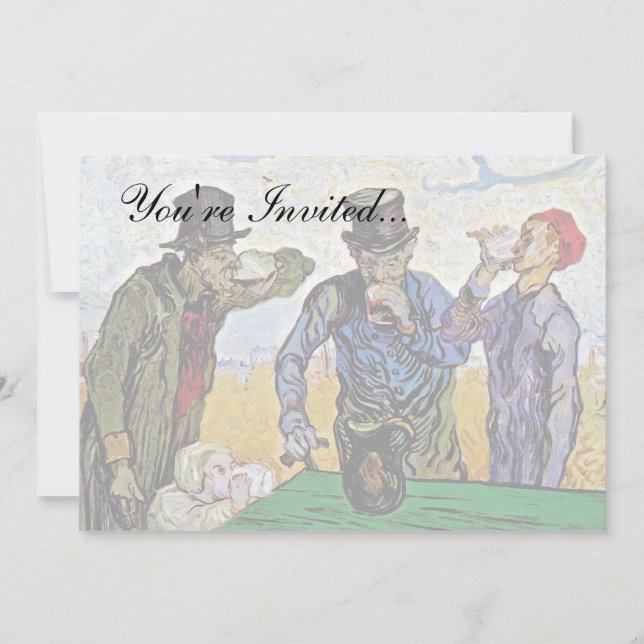 Invitation Vincent Van Gogh - Les Buveurs - Beaux-Arts (Devant)