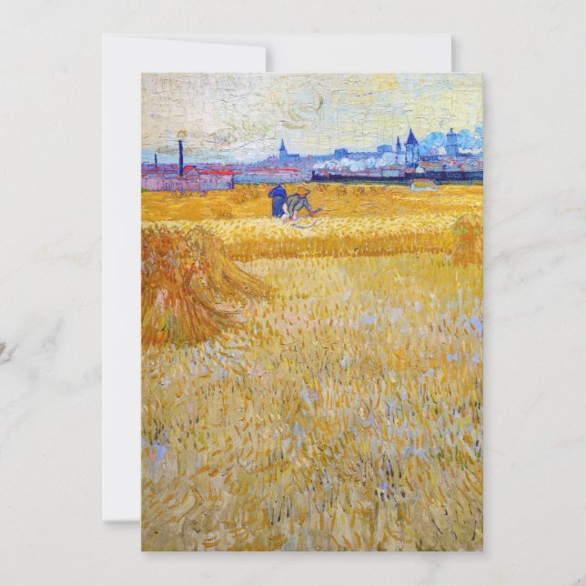 Invitation Vincent van Gogh - Les Moissonneurs (Devant)