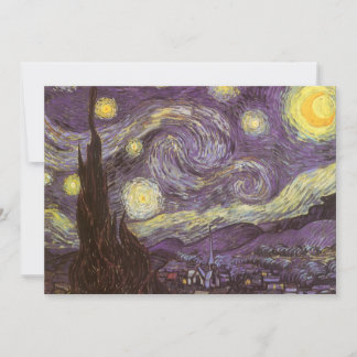 Invitation Vincent van Gogh - Nuit étoilée