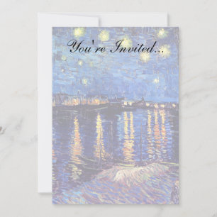 Invitation Vincent Van Gogh - Nuit étoilée sur le Rhône