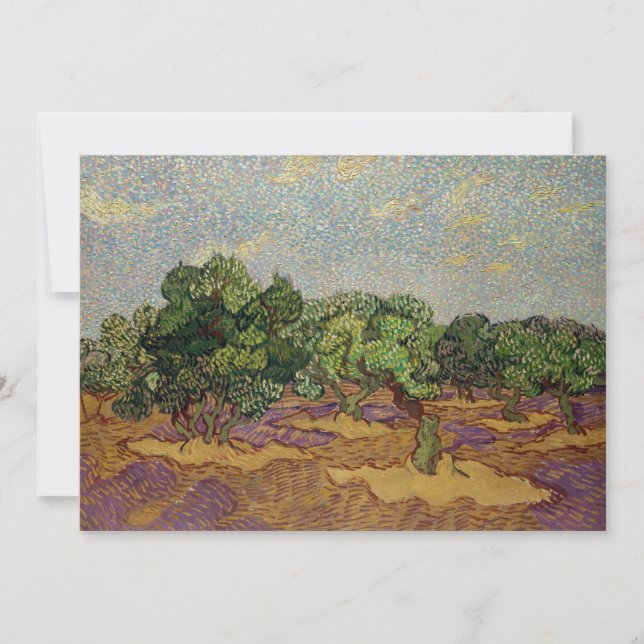 Invitation Vincent van Gogh - Oliviers (Devant)