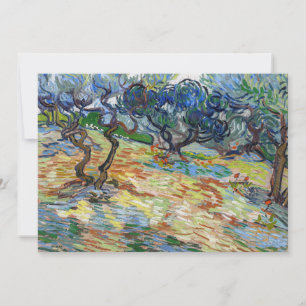 Invitation Vincent van Gogh - Oliviers : Ciel bleu brillant