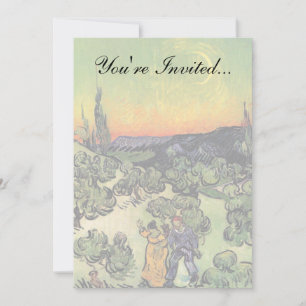Invitation Vincent Van Gogh - Paysage avec couple Beaux-Arts