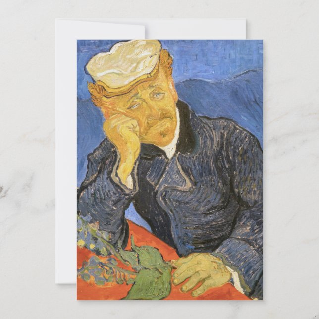 Invitation Vincent Van Gogh - Portrait du Docteur Paul Gachet (Devant)