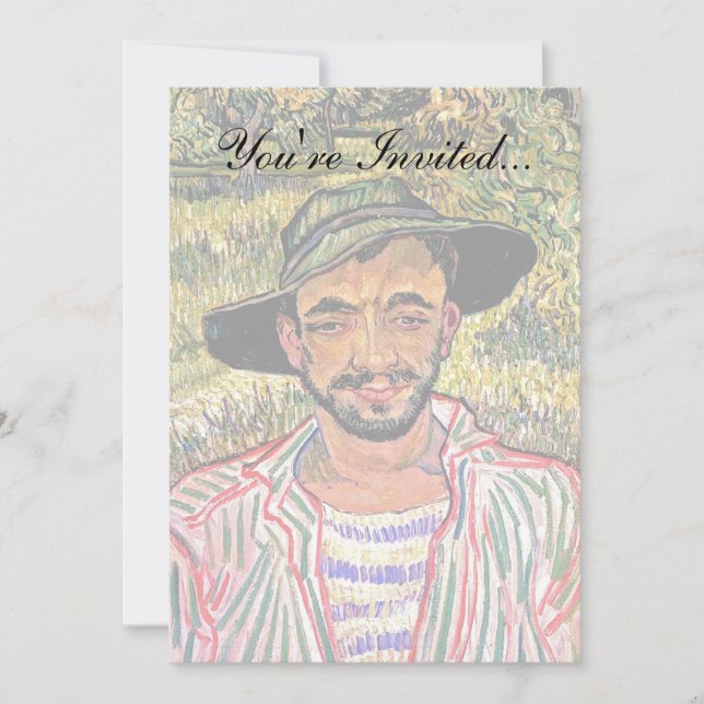 Invitation Vincent Van Gogh - Portrait D'Un Jeune Paysan (Devant)