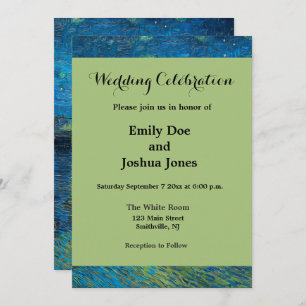 Invitation Vincent Van Gogh Starry Night Over the Rhone