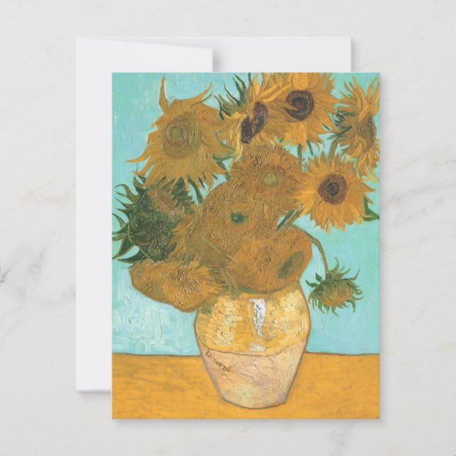 Invitation Vincent van Gogh - Vase avec douze tournesols (Devant)