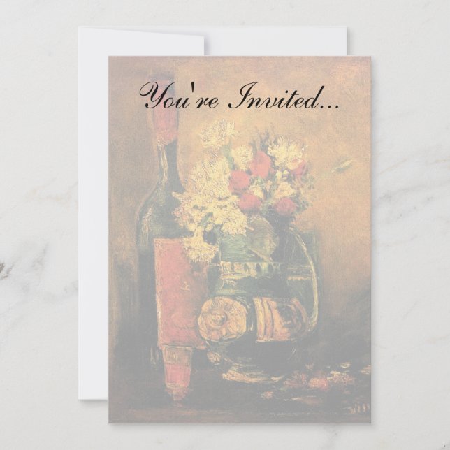 Invitation Vincent Van Gogh - Vase Avec Oeillets (Devant)