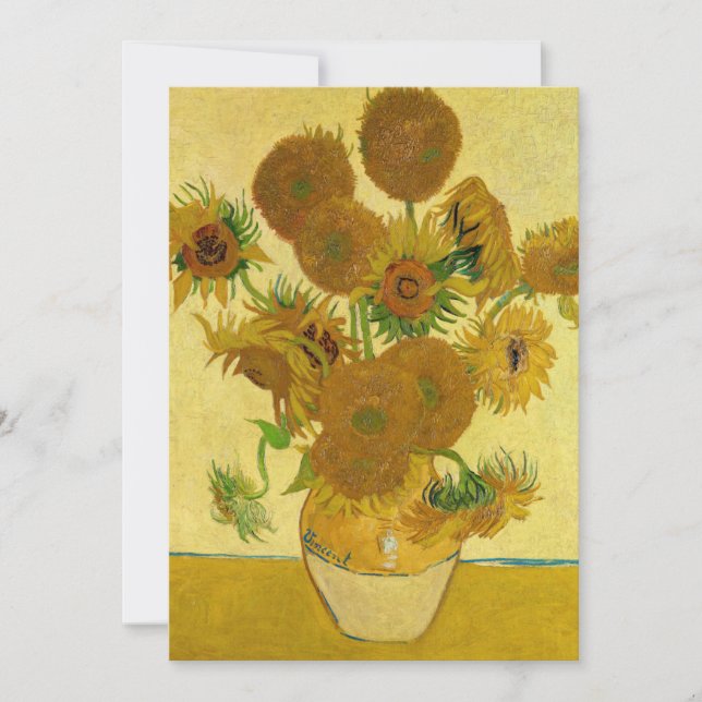Invitation Vincent van Gogh - Vase avec quinze tournesols (Devant)