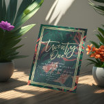 Invitation Vingt et un 21e anniversaire Fleurs tropicales<br><div class="desc">Vingt et un Anniversaire / 21 Invitation,  21e Anniversaire Modèles - Élégant Script or,  Fleur tropicale,  Plante et feuille en style hawaïen avec cadre Faux Gold Foil. Tous Les Style De Texte,  Couleurs,  Tailles Peuvent Être Modifiés En Fonction De Vos Besoins.</div>