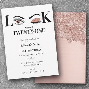 Invitation Vingt et un 21e Anniversaire Regardez qui a 21 ans