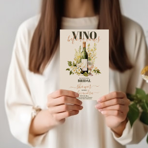 Invitation Vino Avant Vows Fête des mariées De Dégustation De