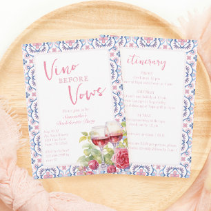 Invitation Vino Avant Vows Napa Bachelorette