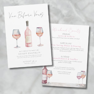 Invitation Vino Avant Vows Wine Bachelorte