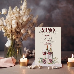 Invitation Vino Before Vow, Vignoble, Fête des mariées Châtea