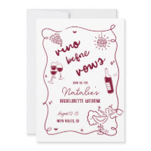 Vino Before Vows Bachelorette Itinéraire & Invitat