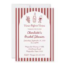 Vino Before Vows Burgundy Bridal Shower