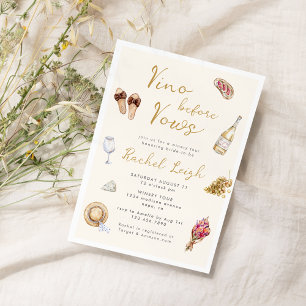 Invitation Vino Before Vows Winnic Pique-nique Bachelorette I