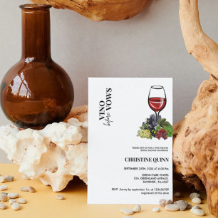 Invitation Vino minimaliste avant les voeux vin Fête des mari