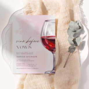 Invitation Vino minimaliste avant Vows Vin Fête des mariées