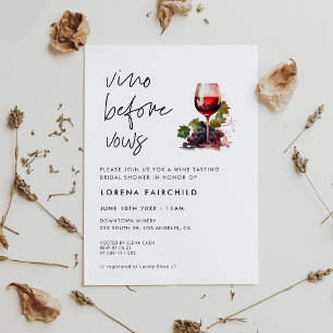 Invitation Vino minimaliste moderne avant voeux