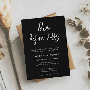 Invitation Vino noir moderne contemporain avant voeux