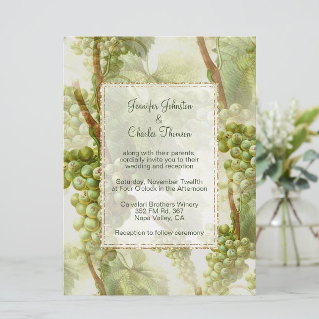 Invitation Vins de raisin Domaine Grand Mariage (Debout devant)