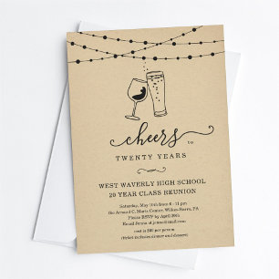 Invitation Vins et bière à la réunion de classe année