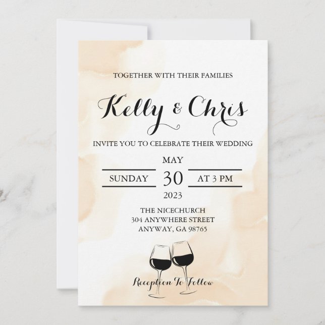 Invitation Vins mariages (Devant)