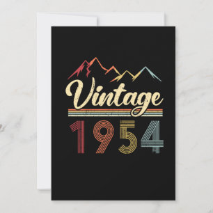 Invitation Vintage 1954 67e anniversaire Retro 67 ans