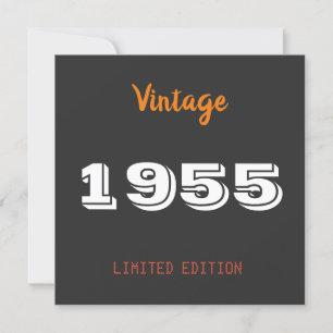 Invitation vintage 1955 70e anniversaire de fête