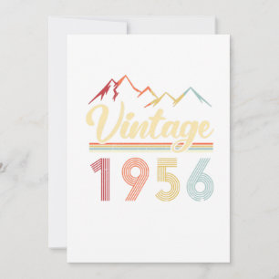 Invitation Vintage 1956 65e anniversaire Retro 65 ans