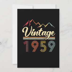 Invitation Vintage 1959 62e anniversaire Retro 62 ans