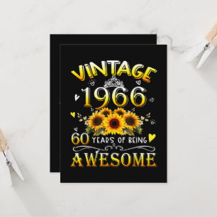 Invitation Vintage 1966 60 Ans d'être Génial