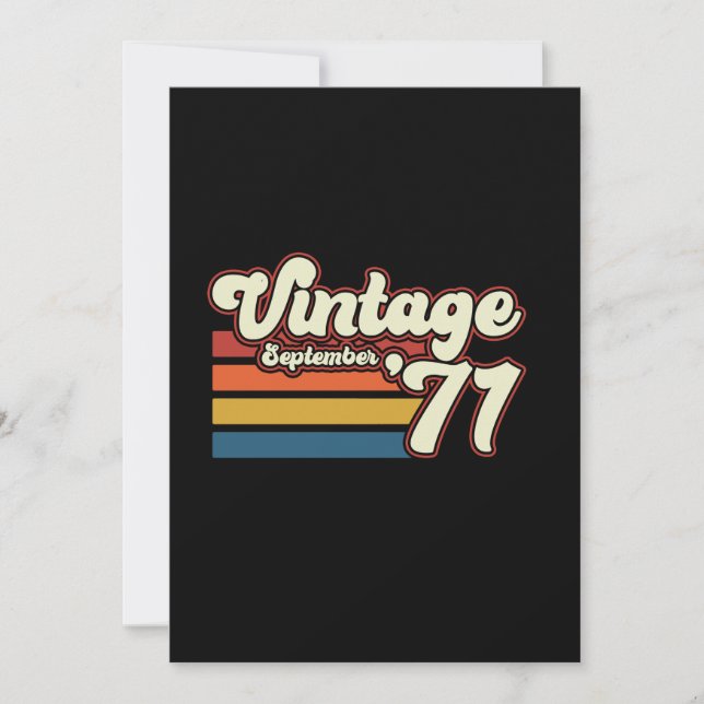 Invitation Vintage 1971 50e anniversaire (Devant)