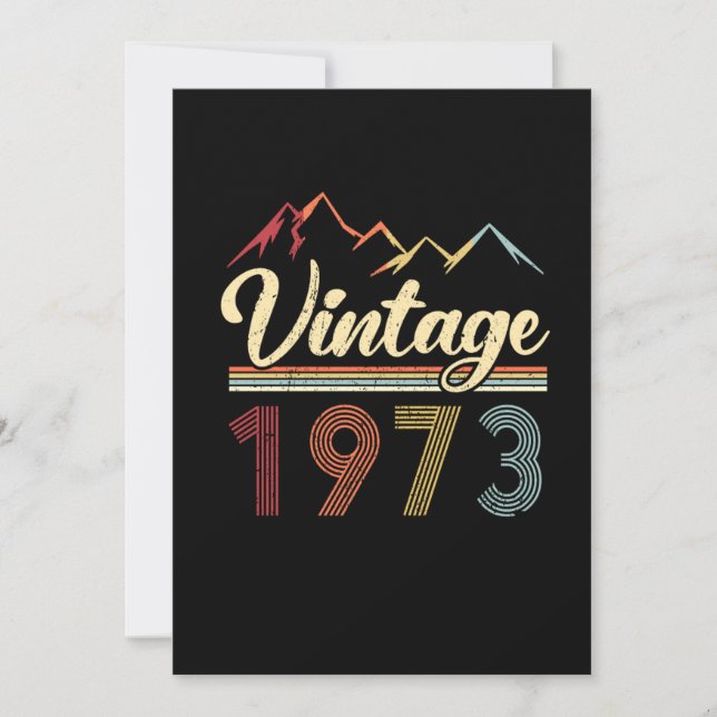 Invitation Vintage 1973 48e anniversaire Retro 48 ans (Devant)