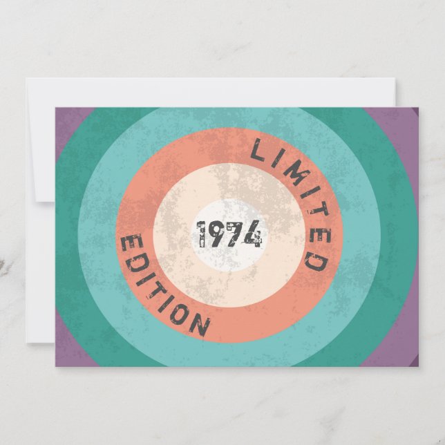 Invitation Vintage 1974 édition limitée 50e anniversaire Thèm (Devant)